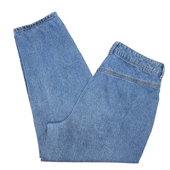 Vintage FOREVER 21 Yoked Mom Jeans Cropped Size 31W Tapered‎ 3 Button 80's-90's - Picture 6 of 16
